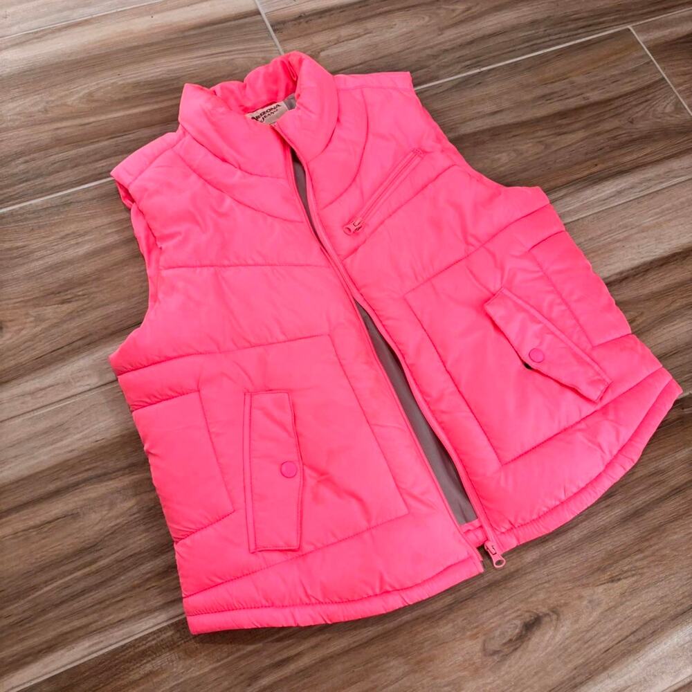 Arizona y2k Pink Puffer Vest Size XL